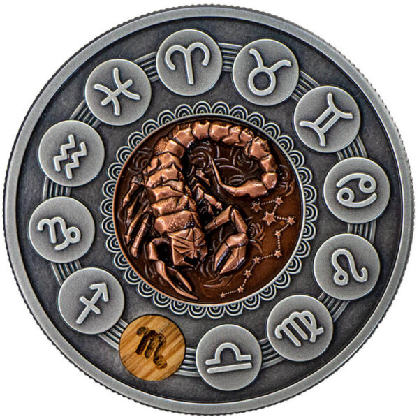 Sidabrinė moneta “Skorpiono ženklas” 1 oz