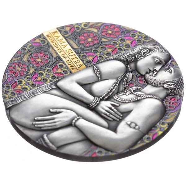 Sidabrinė moneta „Kama Sutra – Meilės akimirkos” 3 oz
