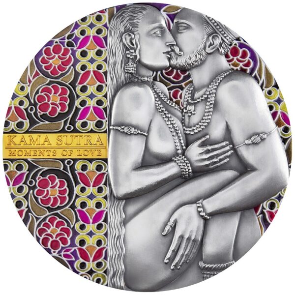 Sidabrinė moneta „Kama Sutra – Meilės akimirkos” 3 oz
