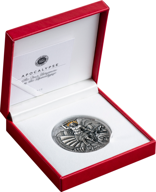 Sidabrinė moneta „Šv. Mykolas ir drakonas” 3 oz