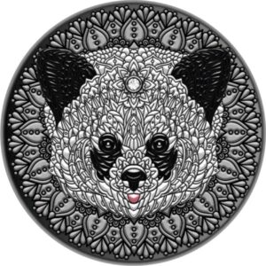 Sidabrinė moneta „Panda” iš serijos “Mandalos” 2 oz