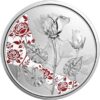 Sidabrinė moneta "Rožė (spalvota)" iš serijos "Gėlių kalba" 1/2 oz
