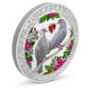 Sidabrinė moneta „Balandžiai“ iš serijos „Meilė yra tauri“