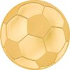 Auksinė moneta „Futbolo kamuolys“, 0,5 g