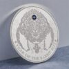 Sidabrinė moneta "Triušio metai su kristalu"