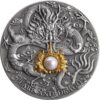Sidabrinė moneta "Perlas ir drakonas" 2 oz iš serijos "Dieviški perlai"