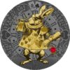 Sidabrinė moneta "Kiškio metai" su ruteniu