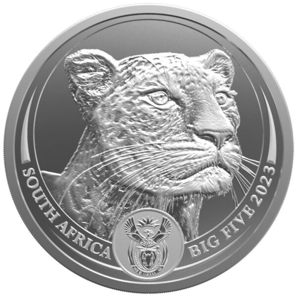 Sidabrinė moneta „Didysis Afrikos penketas – Leopardas II “ 1 oz