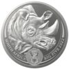 Sidabrinė moneta „Didysis Afrikos penketas – Raganosis II“ 1 oz