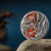Sidabrinė moneta "Liepsnojantis sparnuotas drakonas"  iš serijos "Dragonologija" 2 oz