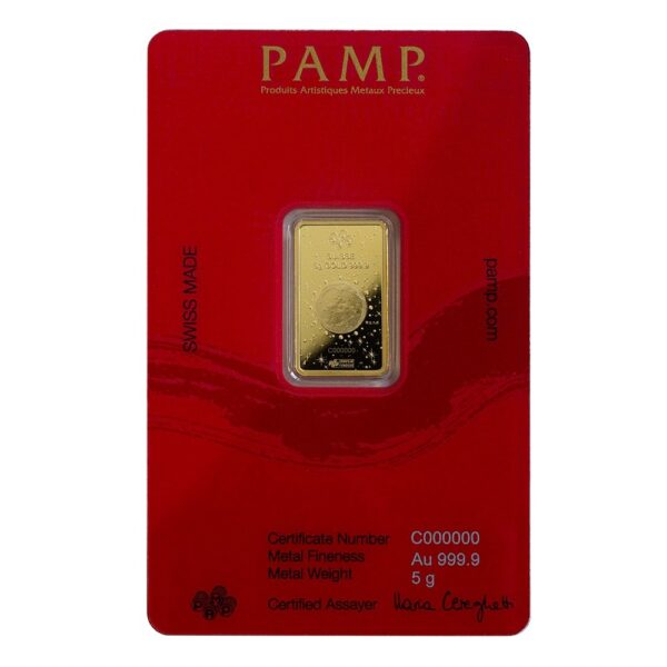 Investicinio aukso luitas Drakono metai 2024, PAMP, 5 g