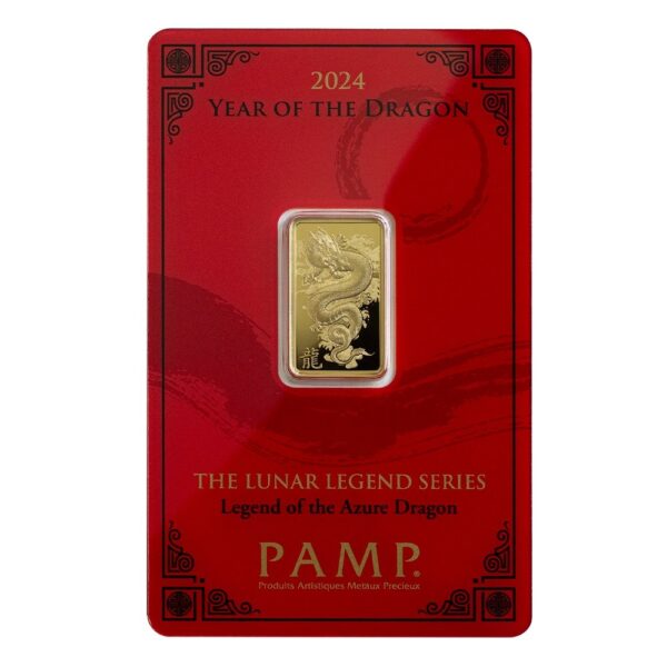 Investicinio aukso luitas Drakono metai 2024, PAMP, 5 g