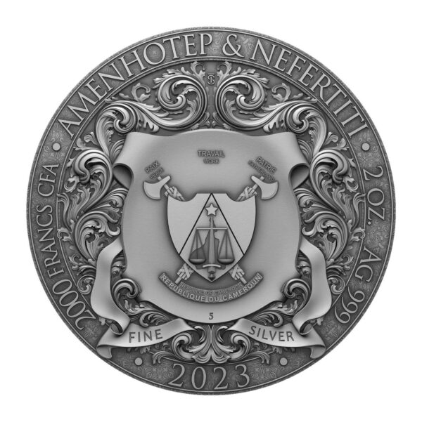 Sidabrinė moneta "Amenchotepas & Nefertitė" 2 oz