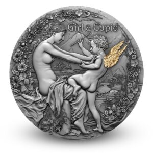 Silver coin "Girl & Cupid" 2 oz