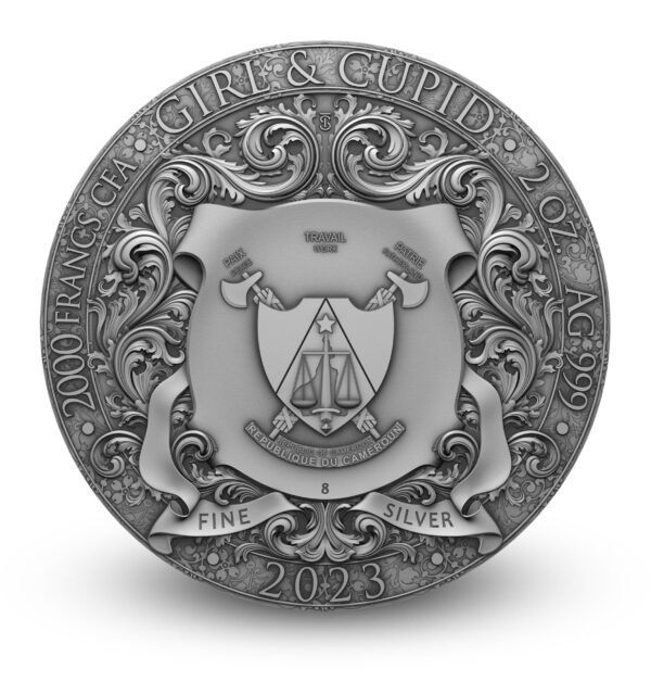 Silver coin "Girl & Cupid" 2 oz