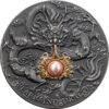 Silver coin „Pink Pearl and Dragon -  Divine Pearls" 2 oz