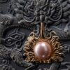 Silver coin „Pink Pearl and Dragon -  Divine Pearls" 2 oz