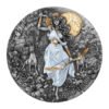 Sidabrinė moneta "Artemidė - medžioklės ir mėnulio deivė" 2 oz su deimantais