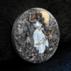 Sidabrinė moneta "Artemidė - medžioklės ir mėnulio deivė" 2 oz su deimantais