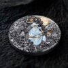 Sidabrinė moneta "Artemidė - medžioklės ir mėnulio deivė" 2 oz su deimantais