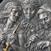 Sidabrinė moneta „Moira – trys likimo deivės” iš serijos „Didžioji graikų mitologija” 1oz