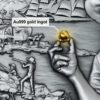 Silver Coin "California gold rush” 5 dollars 2 oz