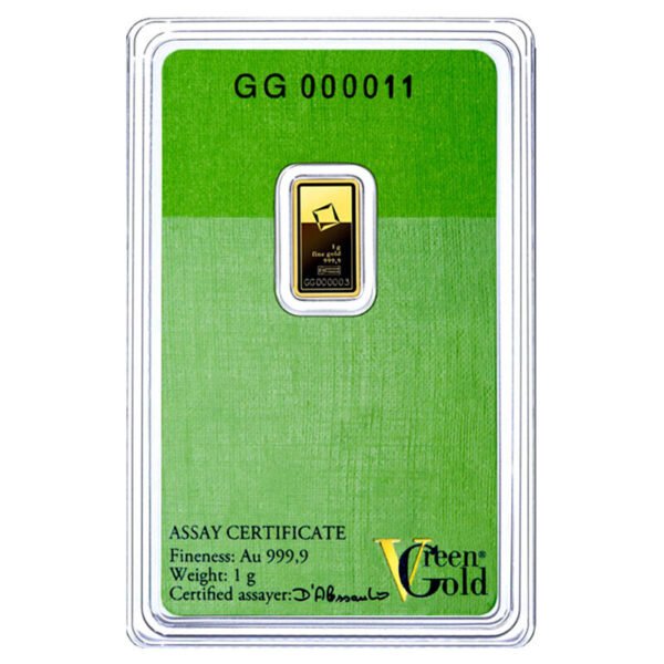Investicinio aukso luitas Green Gold Valcambi 1 g
