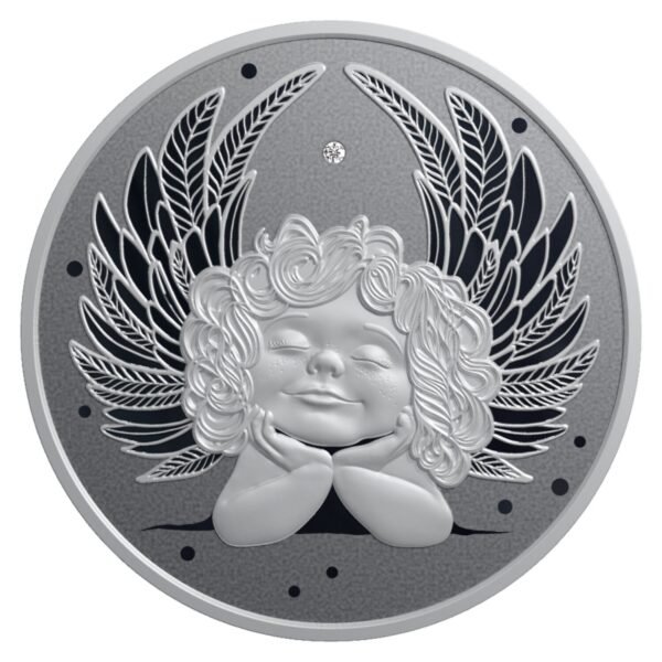 Sidabrinė moneta "Angeliukas" (su deimantuku) 1 oz