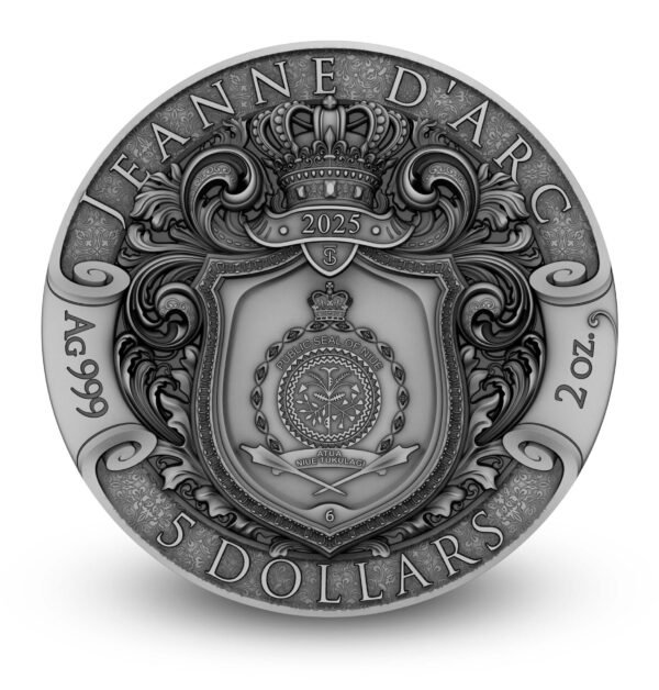 Sidabrinė moneta Žana d'Ark 2 oz