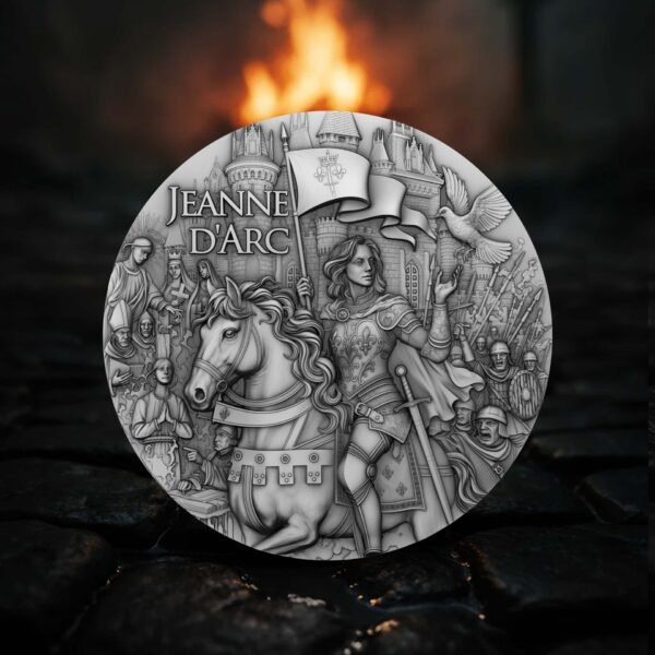 Sidabrinė moneta Žana d'Ark 2 oz