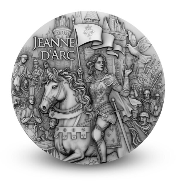 Sidabrinė moneta Žana d'Ark 2 oz