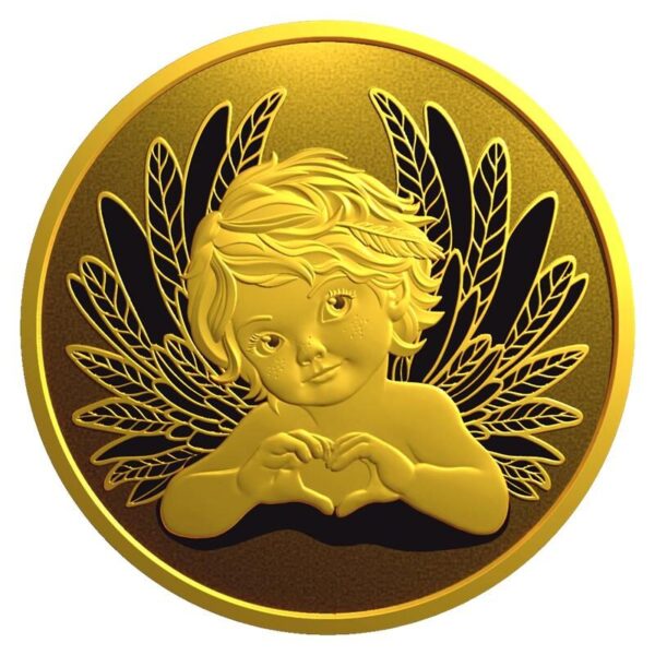 Auksinė moneta „Angeliuko brolis” 1,24 g