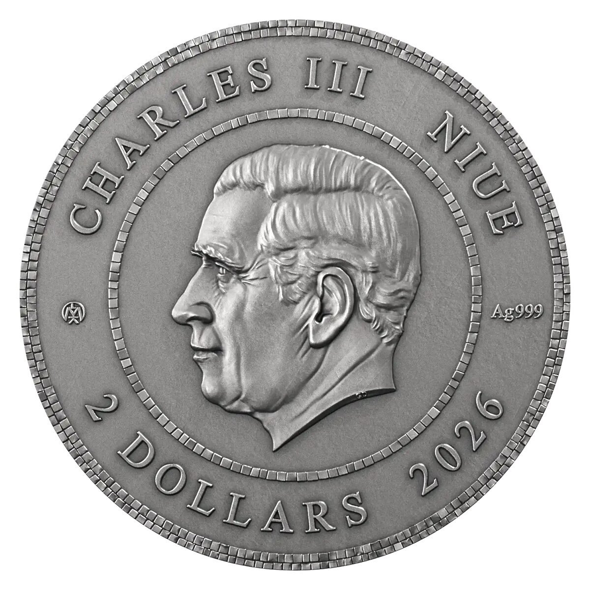 Sidabrinė moneta Spindintis Elnias, 62,20 g