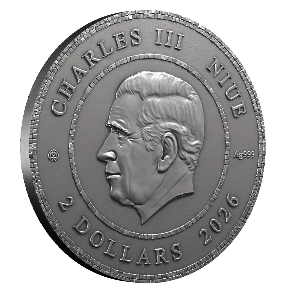 Sidabrinė moneta Baltasis Elnias, 62,20 g