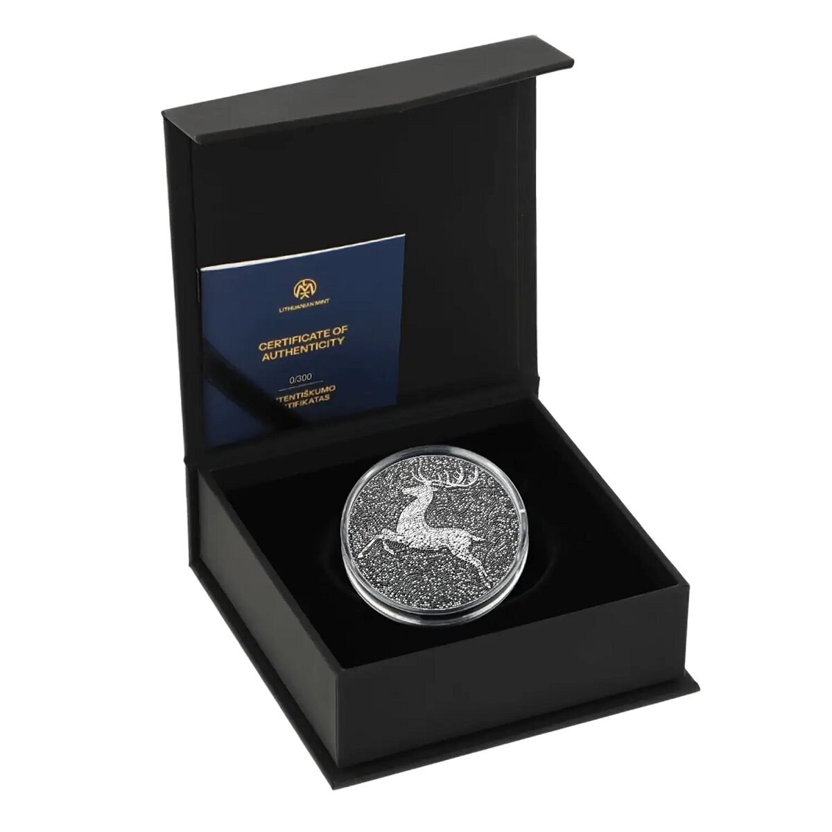 Sidabrinė moneta Baltasis Elnias, 62,20 g