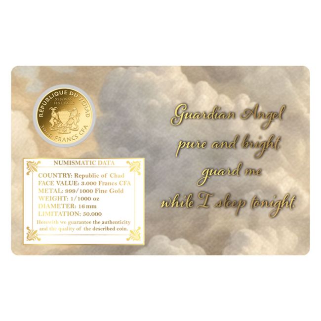 Auksinė moneta Angelas Sargas 1/1000 oz