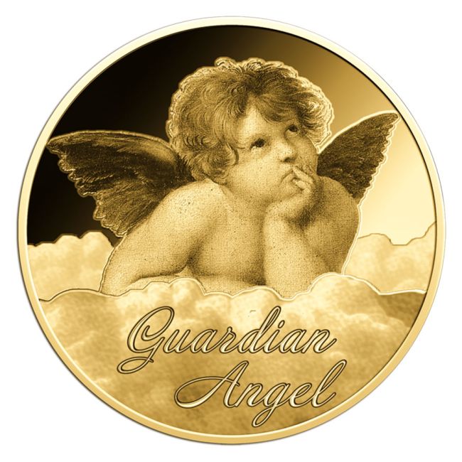 Auksinė moneta Angelas Sargas 1/1000 oz