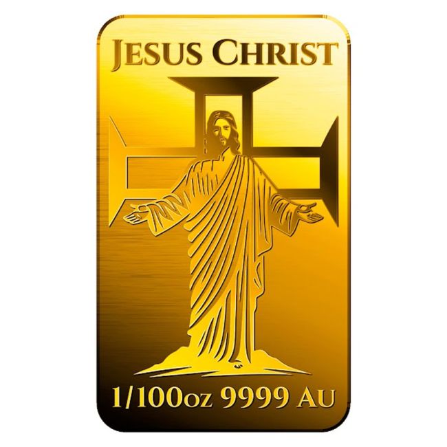 Auksinis luitas Jėzus Kristus 1/100 oz