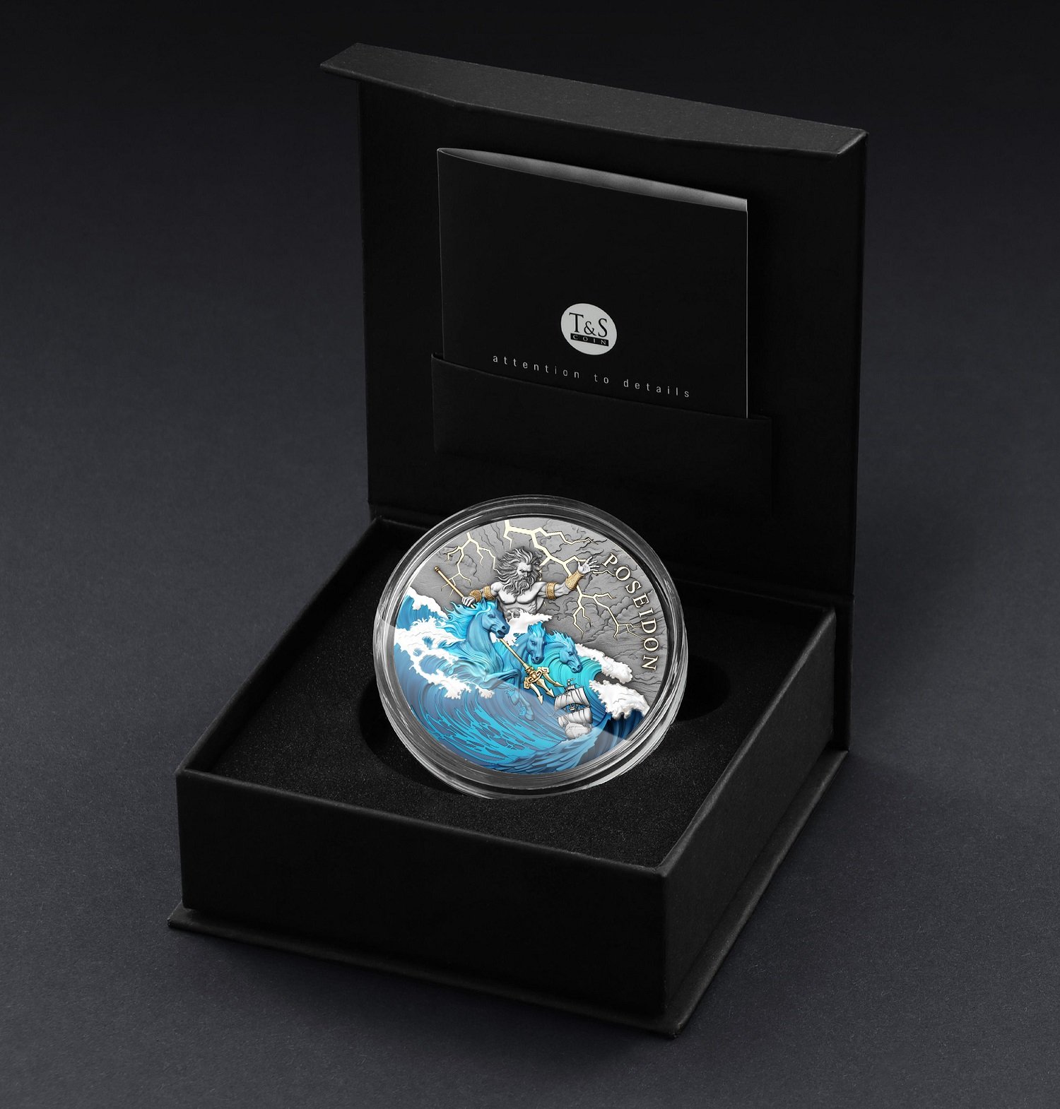 Sidabrinė moneta Poseidonas, 2 oz