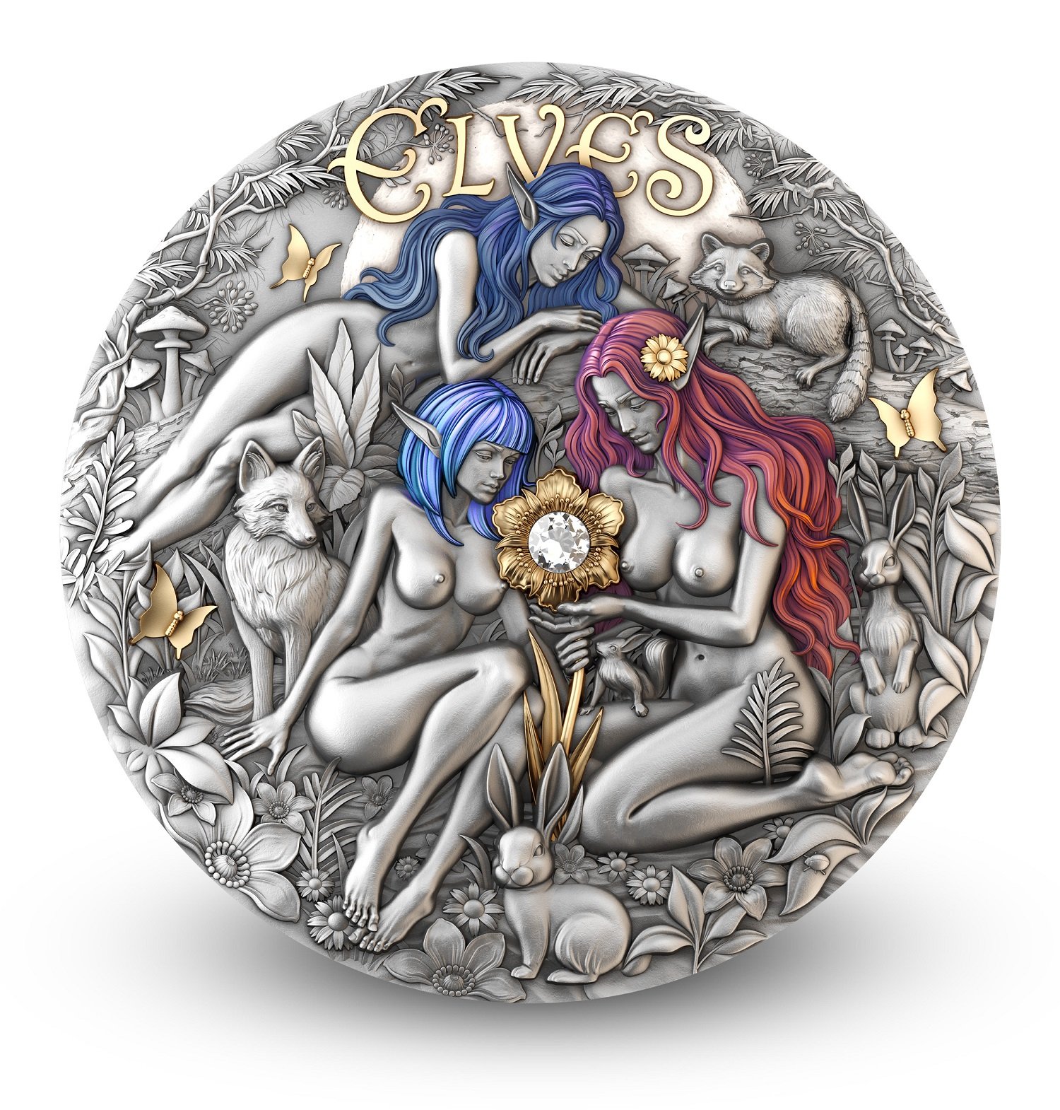 Sidabrinė moneta Elfės, 2 oz