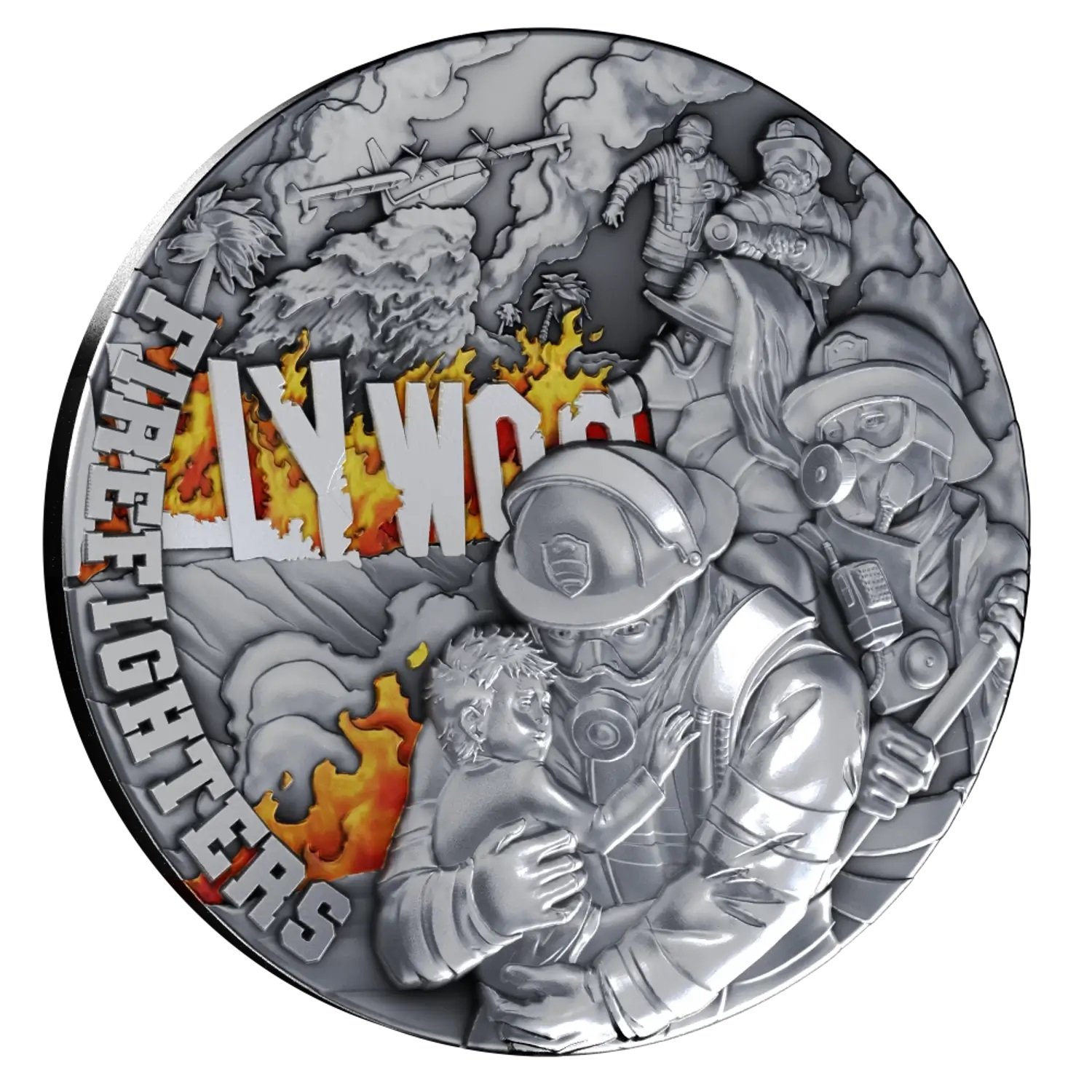 Silver coin Firefighters, 2 oz