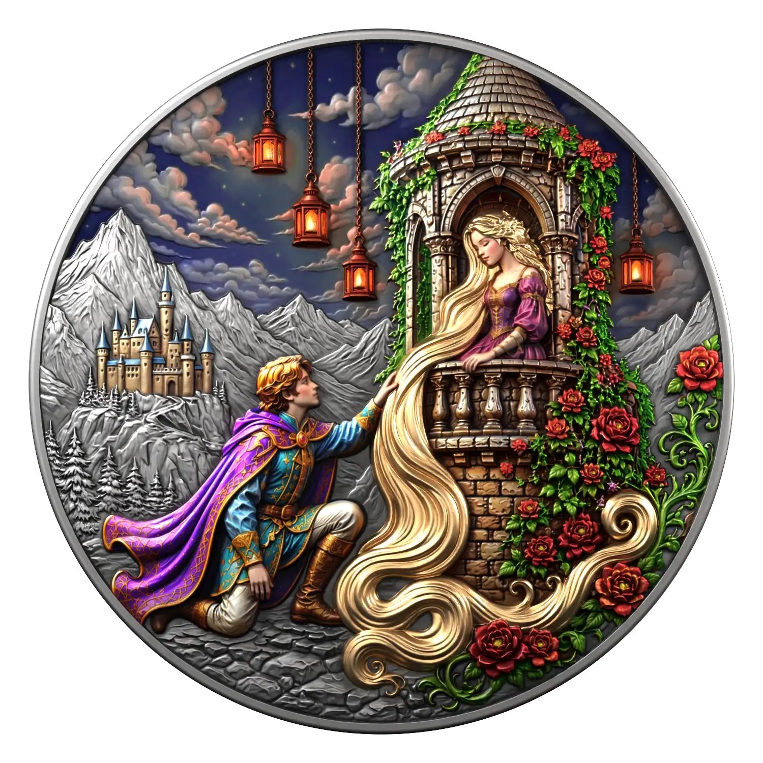 Sidabrinė moneta Auksinė istorija, 2 oz