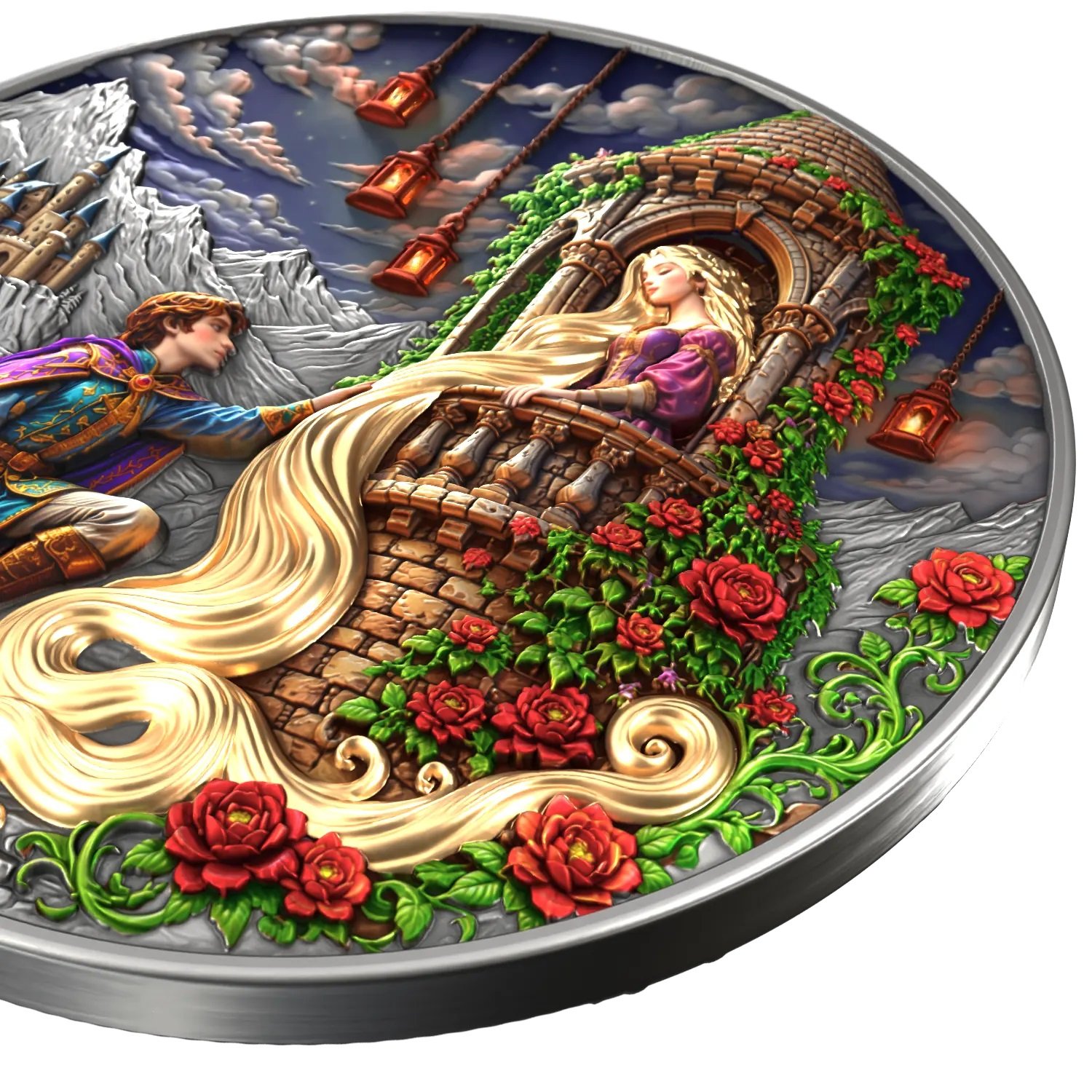 Sidabrinė moneta Auksinė istorija, 2 oz