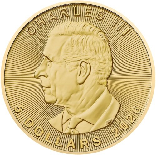 1/10 oz Auksinė moneta Klevo lapas 2026, Kanada