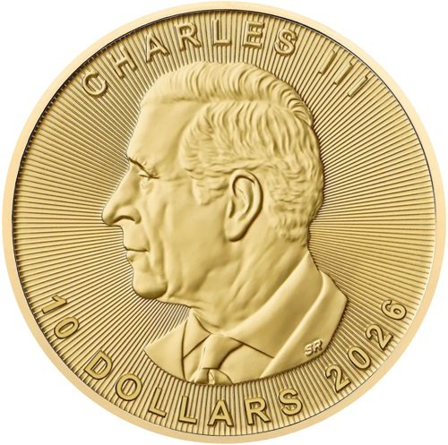 1/4 oz Auksinė moneta Klevo lapas 2026, Kanada