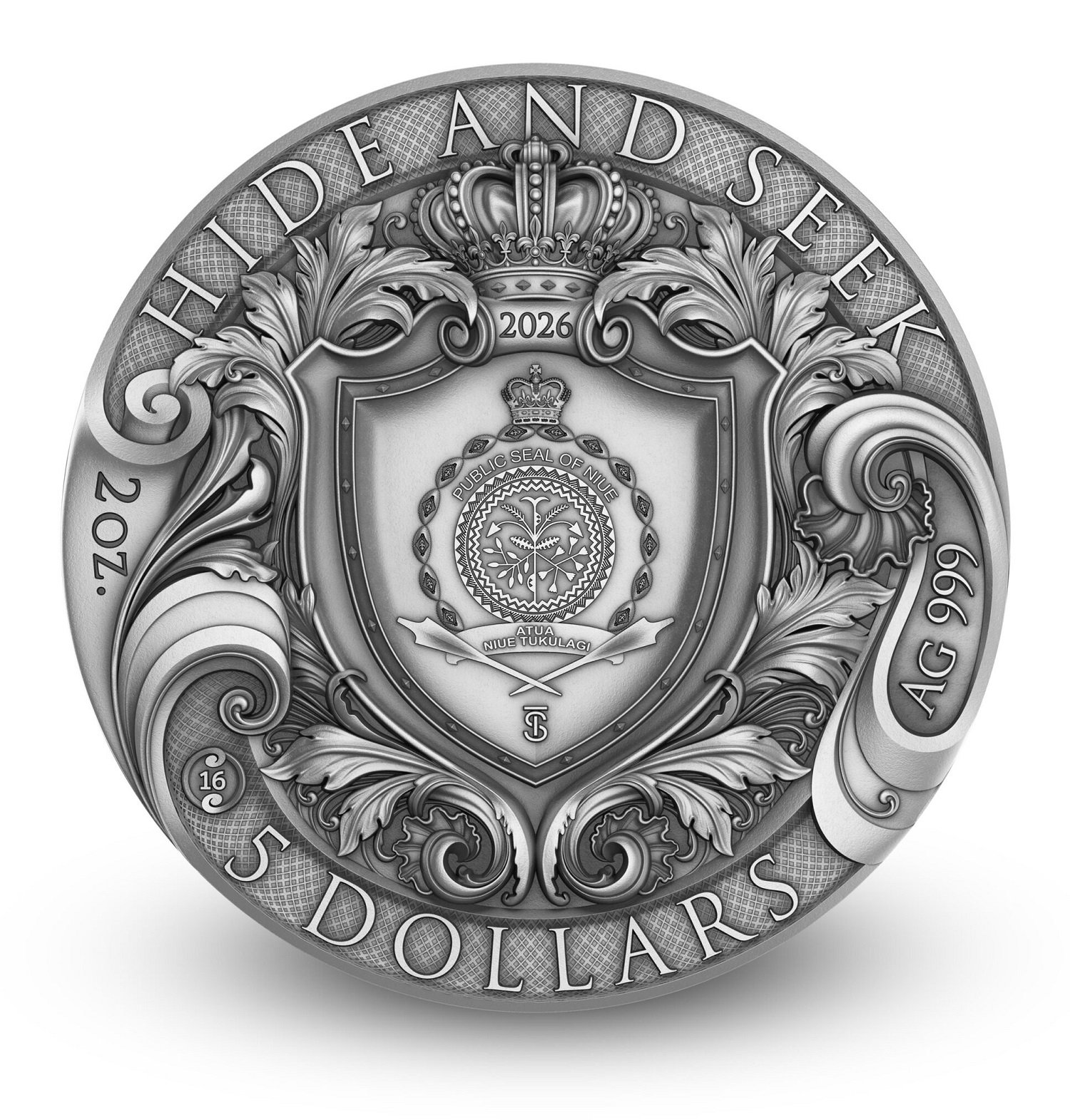 Sidabrinė moneta Slėpynės, 2 oz