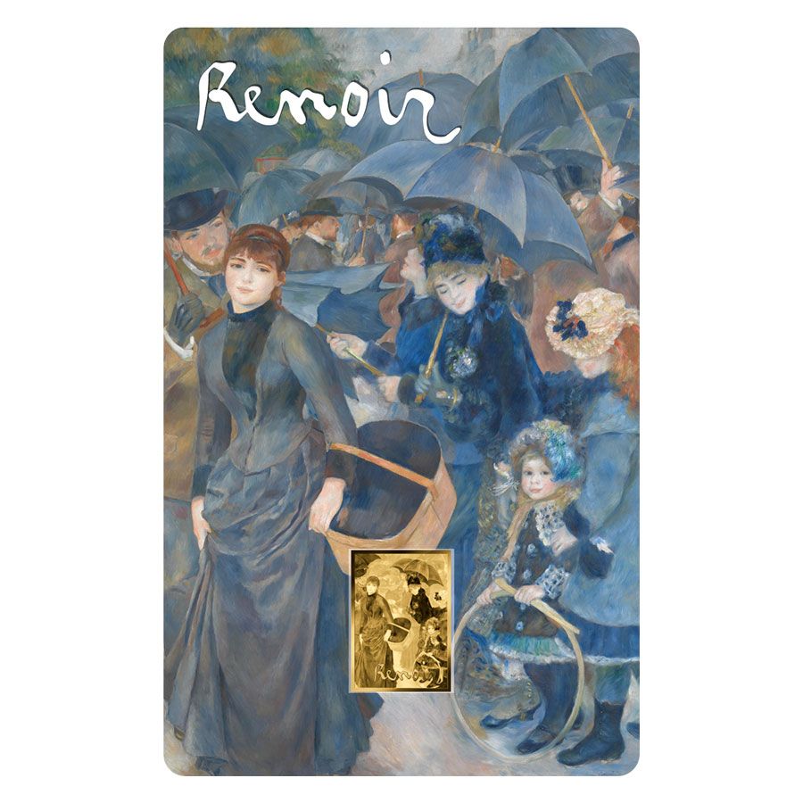 Auksinė moneta Skėčiai- Pierre - Auguste Renoir, 1/1000 oz