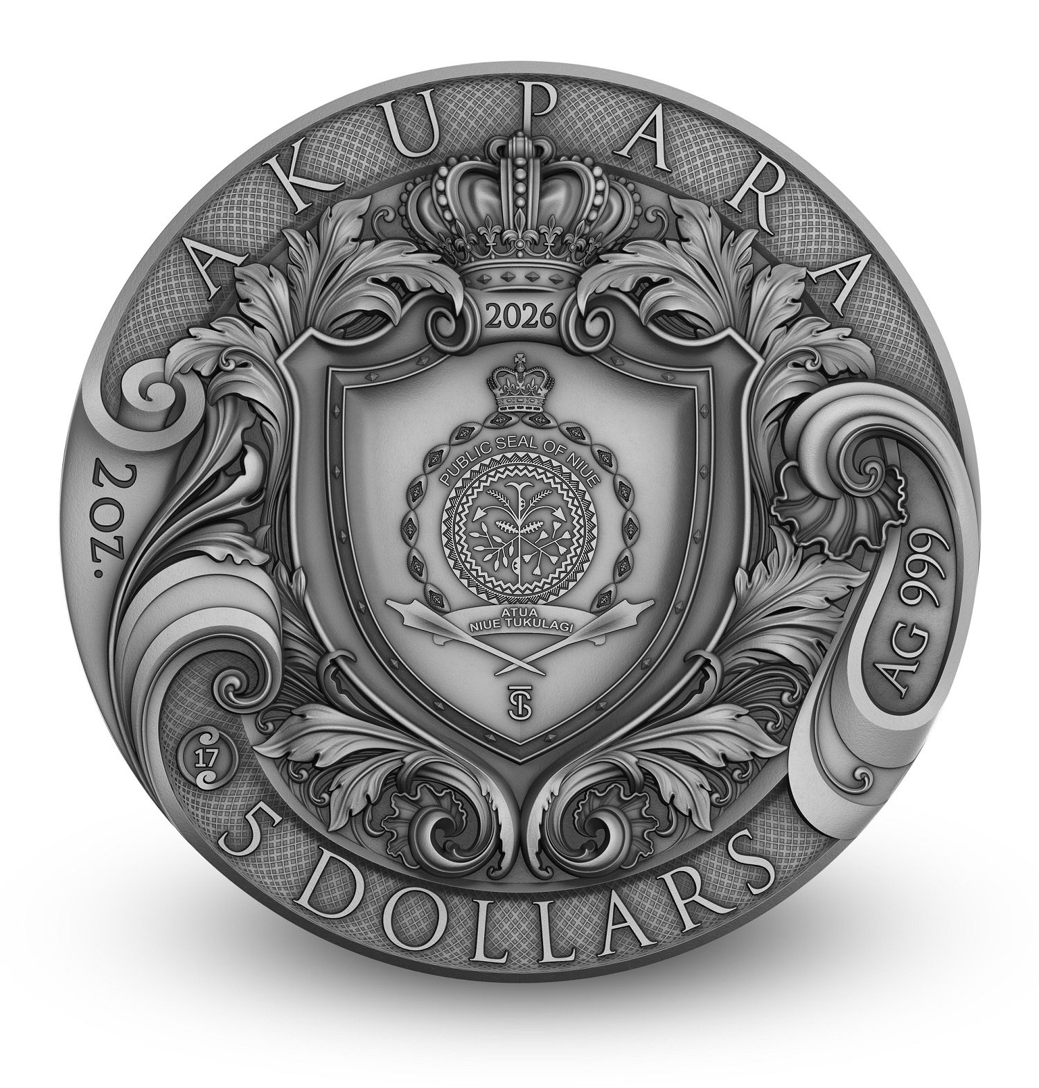 Sidabrinė moneta Akupara iš serijos Pasaulis, 2 oz