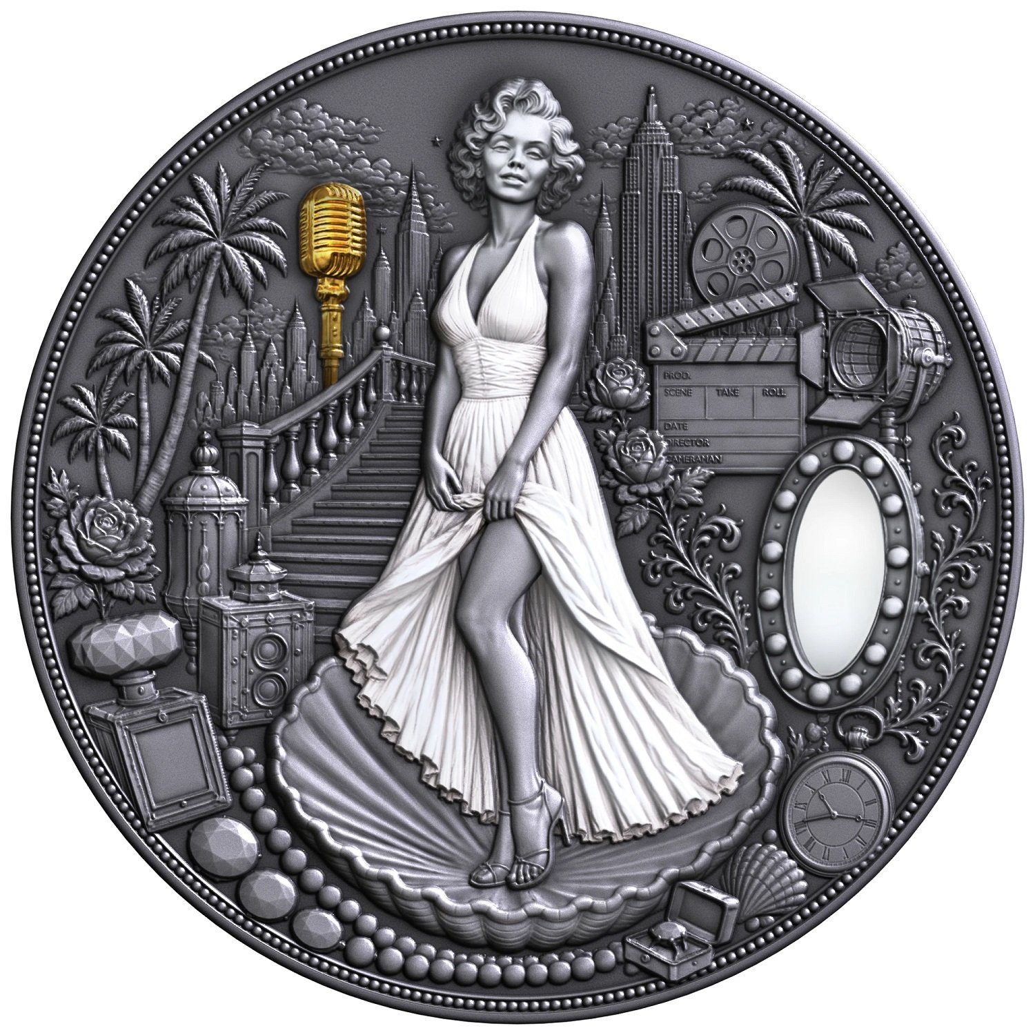silver coin “Blonde in White”, 2 oz