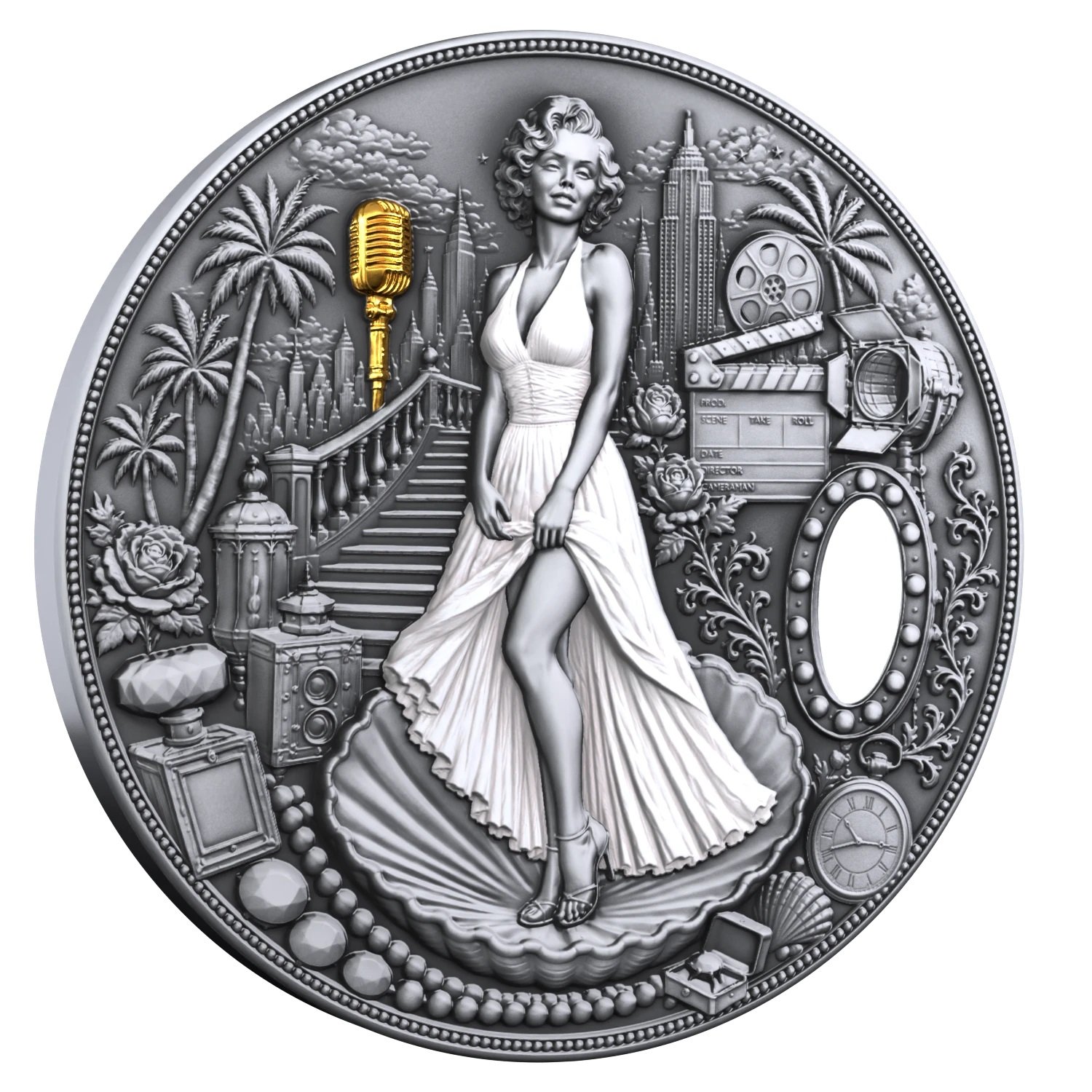 silver coin “Blonde in White”, 2 oz